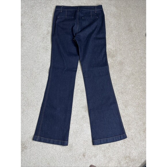 NWOT Ann Taylor Dark Blue Deep Pockets Flare Leg Denim Jeans Size 8 32x33” - Picture 13 of 14